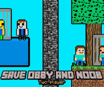 拯救 Obby 和 Noob 两名玩家 Save Obby and Noob Two players
